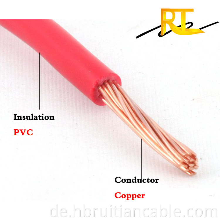 Elektrischer Drahthersteller Anlagen wärmesistentes Kupferleiter PVC Isoliert 2,5 mm Elektrokabeldraht